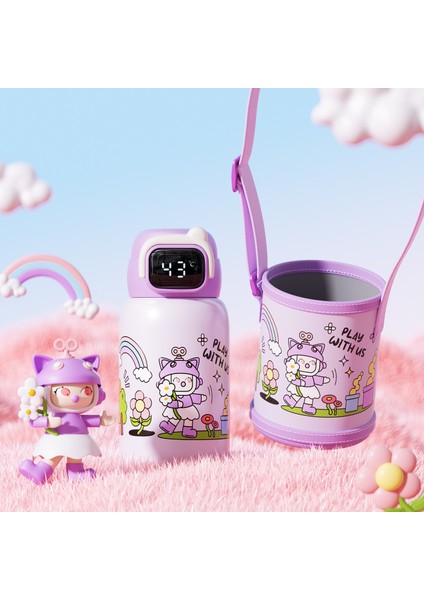 Akıllı Sıcaklık Göstergesi 316 Paslanmaz Çelik Çift Içecek Çocuk Termal Su Bardağı Çocuk Noel (Yurt Dışından)