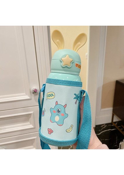 Sevimli Çocuk Termos Pipetli Bardak 316 Paslanmaz Çelik Çocuk 500ML (Yurt Dışından)