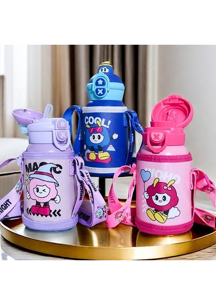 Sevimli Karikatür Büyük Kapasiteli Paslanmaz Çelik Çocuk Su Şişesi Çocuk 500 ml (Yurt Dışından) fiyatları