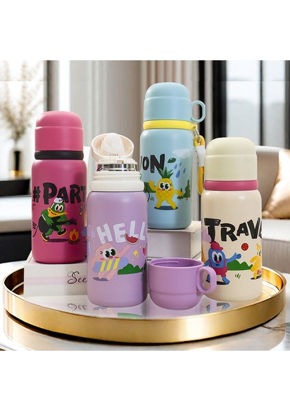 316 Paslanmaz Çelik Vakum Yalıtımlı Su Şişesi Taşıma Halatlı 450ML (Yurt Dışından) modelleri