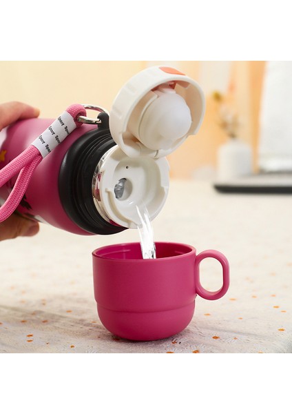 316 Paslanmaz Çelik Vakum Yalıtımlı Su Şişesi Taşıma Halatlı 450ML (Yurt Dışından) fırsatları