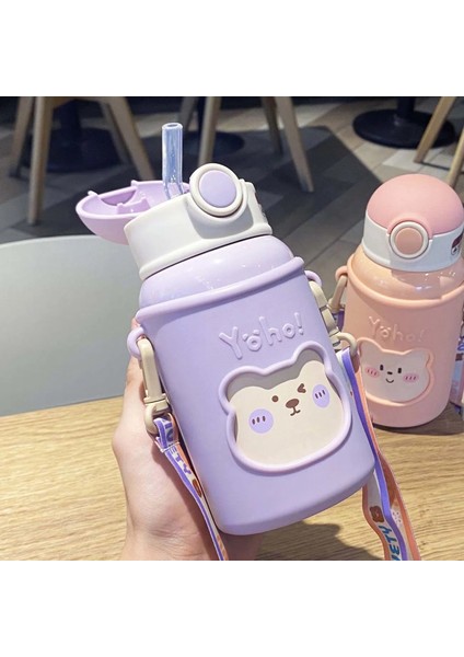 316 Paslanmaz Çelik Termos Bardak Çift Amaçlı Büyük Kapasiteli Çocuk Su Bardağı (Yurt Dışından)