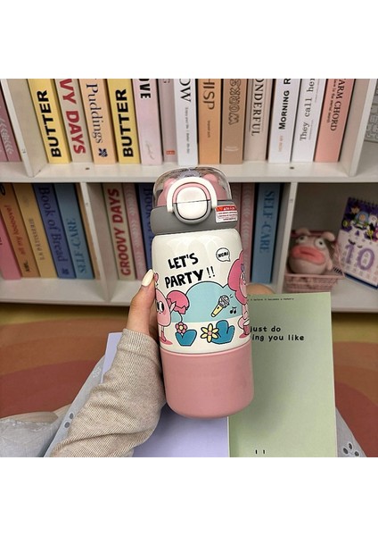 316 Paslanmaz Çelik Çocuk Çocuk Termal Su Bardağı Kış Malzemeleri 500ML (Yurt Dışından)