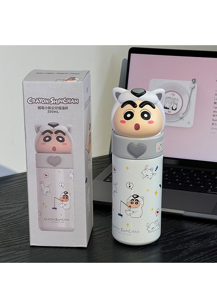 Crayon Shin-Chan Paslanmaz Çelik Çocuk Su Şişesi 350ML (Yurt Dışından)
