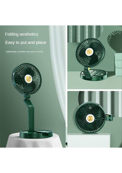 Masaüstü Lamba Fanı Katlanabilir Geri Çekilebilir Küçük Fan Mini Taşınabilir Şarj USB Ev Düşük Gürültü Mini Elektrikli Fan 5200MAH-A (Yurt Dışından) modelleri