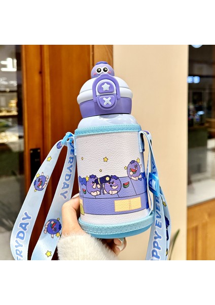 Çocuk Yalıtım Kupası 316 Paslanmaz Çelik Saman Su Kupası 500ML (Yurt Dışından)