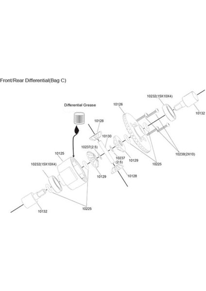 Rc Araba Parçaları 10003 Diferansiyel Şanzıman Seti Vrx Yarış Için 1/10 Ölçekli 4WD Uzaktan Kontrol Model Araba Aksesuarları (Yurt Dışından) modelleri