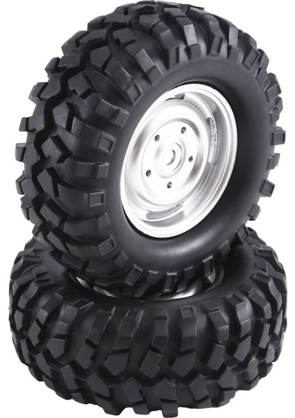 4 Adet 96MM 1.9 Inç Jant Lastik Kilitlenme 1/10 Rc Paletli Araba Eksenel SCX10 Redcat, Gümüş (Yurt Dışından)