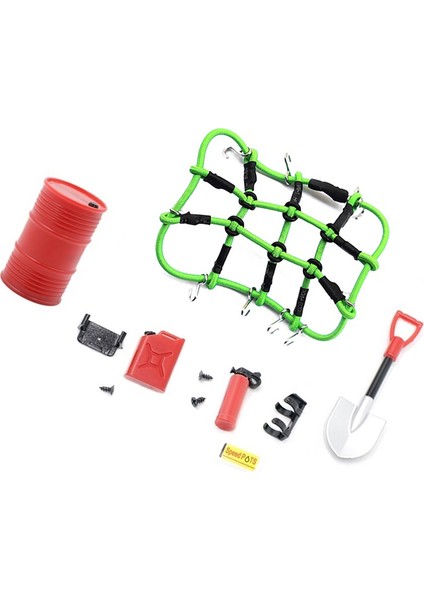 Mini Kürek Yakıt Tankı Yağ Bidonu Bagaj Net Dekorasyon Eksenel SCX24 C10 1/24 Rc Araba, 4 (Yurt Dışından)