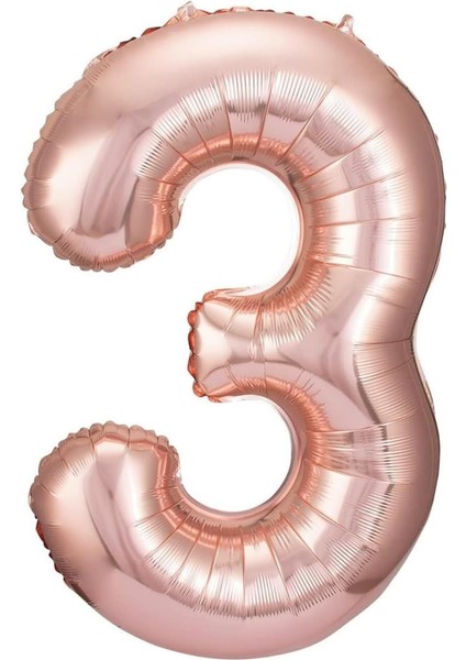 Rose Gold Rakam Folyo Balon 80 cm