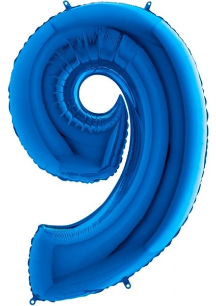 Koyu Mavi Renk Rakam Folyo Balon 100 cm