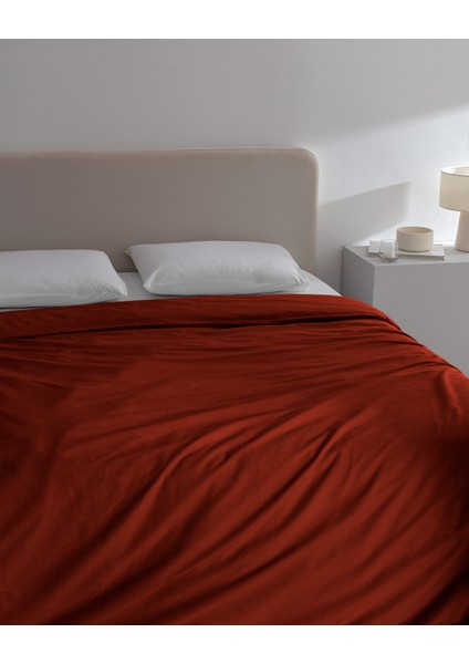 Manon Tek Kişilik %100 Pamuk Ranforce Düz Nevresim - Turuncu fiyatları