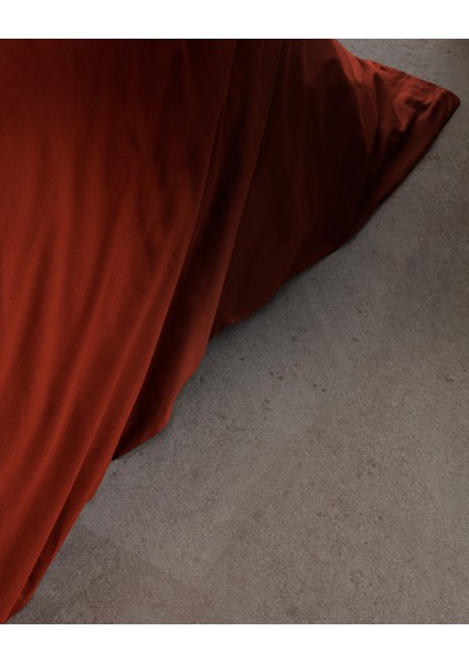 Manon Tek Kişilik %100 Pamuk Ranforce Düz Nevresim - Turuncu fırsatları