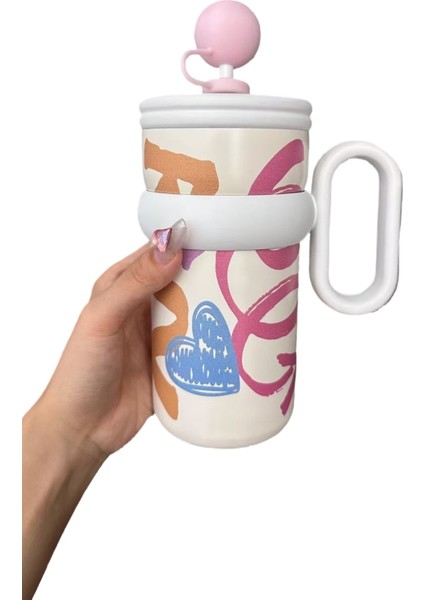 316 Paslanmaz Çelik Hasır Termos Kupa Araba Kupa 540ML Su Bardağı (Yurt Dışından)