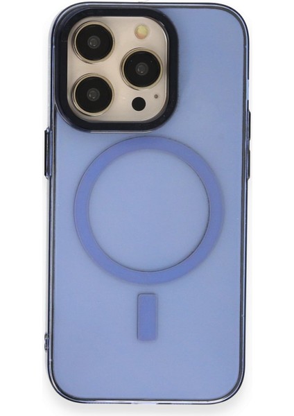 Apple iPhone 14 Pro Max Kılıf Wireless Şarj Özellikli Metal Kamera Lens Çerçeli Sert Pc Anka Kapak