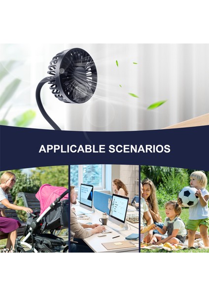Taşınabilir Mini Klipsli Bebek Arabası Fanı, 3 Hız Ayarı, Esnek Bükülebilir USB Şarj Edilebilir Pille Çalışan Sessiz Masa Fanı Ev, Ofis, Araba, Seyahat, Kamp, Açık Lacivert (Yurt Dışından) fiyatları