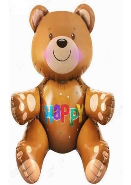 Yazılı Oturan Ayı Folyo Balon 77X70 cm