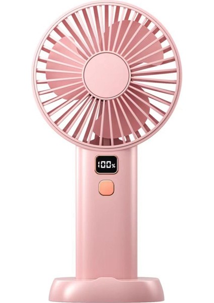 Mini Fan Taşınabilir Büyük Kapasiteli El USB Şarj Edilebilir 4 Dişli Fan Masaüstü Soğutucu Açık Soğutma Seyahat Pembe (Yurt Dışından)