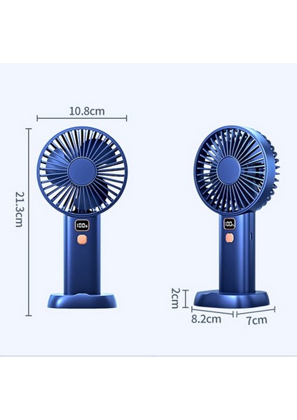 Mini Fan Taşınabilir Büyük Kapasiteli El USB Şarj Edilebilir 4 Dişli Fan Masaüstü Soğutucu Açık Soğutma Seyahat Pembe (Yurt Dışından)