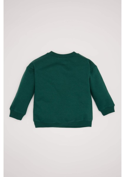 Erkek Bebek Bisiklet Yaka İçi Yumuşak Tüylü Sweatshirt A7433A524WN fırsatları