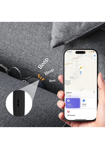 Mitag Airtag Apple ile Uyumlu Apple MFI Sertifikalı Akıllı Takip Cihazı Kılıfsız Siyah