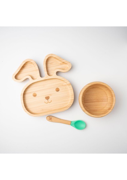 Tavşan Bambu Tabak Seti Sarı