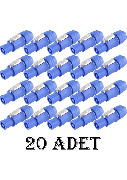 Powercon İN Jak Konnektör 20A / 250V AC - 20 ADET