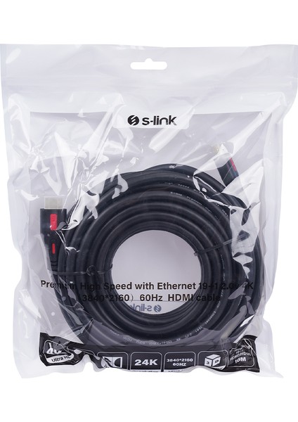 19+1 10 Metre V2.0 4K 60HZ HDMI Kablo SL-HDM4K10 (4738)