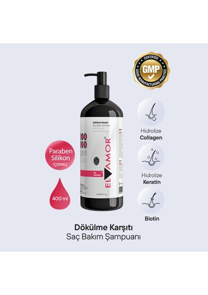 Kadın Biotin - Collagen Saç Dökülme Karşıtı Şampuan 400 ml