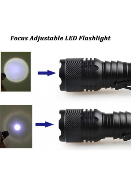 Şarjlı Mini LED El Feneri Cree LED 500 Lumens (4738)