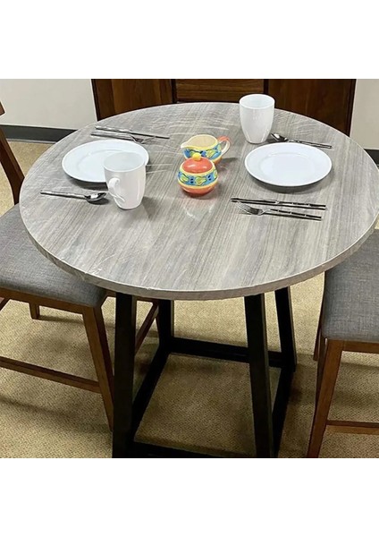 Pvc Şeffaf Yuvarlak Masa Örtüsü Su Geçirmez Alez Etkinlik Örtüsü 10 Adet 120 cm (4738)