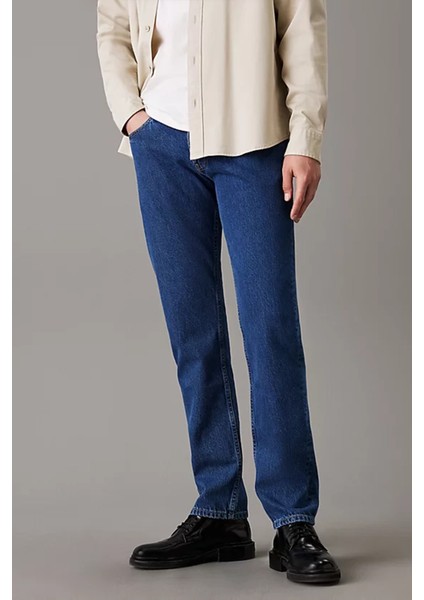 Erkek Slım Straıght Jean Pantolon - Denim