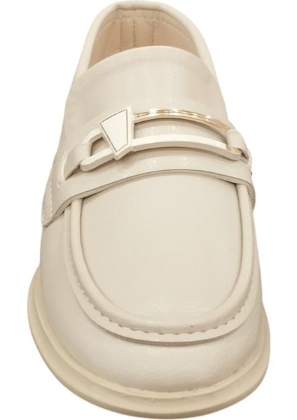 4cm Kalın Topuk Tokalı Günlük Kadın Loafer Makosen Ayakkabı modelleri