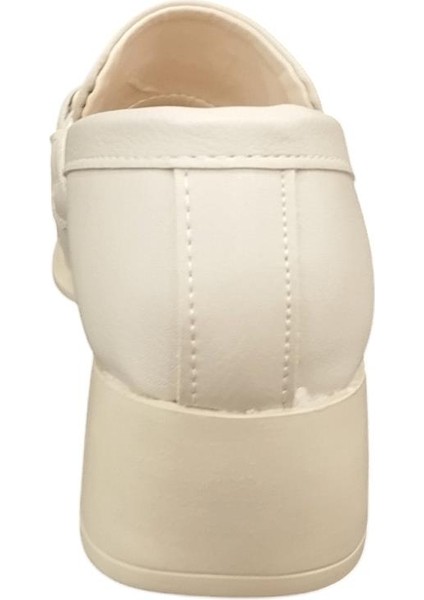 4cm Kalın Topuk Tokalı Günlük Kadın Loafer Makosen Ayakkabı fırsatları