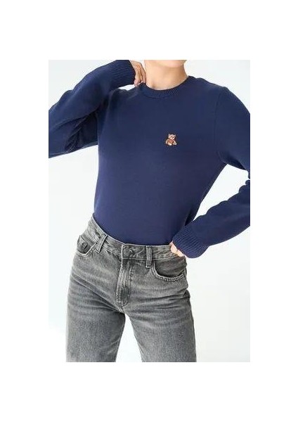 Teddy Nakışlı Basic Triko