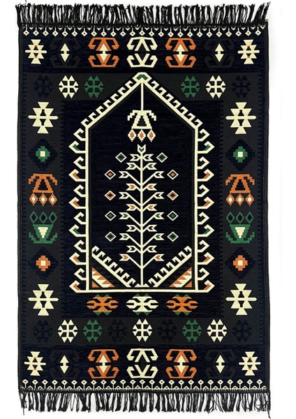 Shark Anadolu Seccade Kilim 17 Siyah