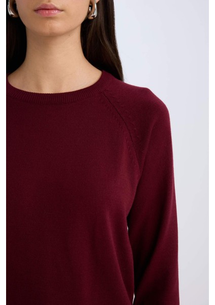 Regular Fit Yumuşak Dokulu Bisiklet Yaka Basic Düz Triko Kazak I6913AZ24WN indirimleri