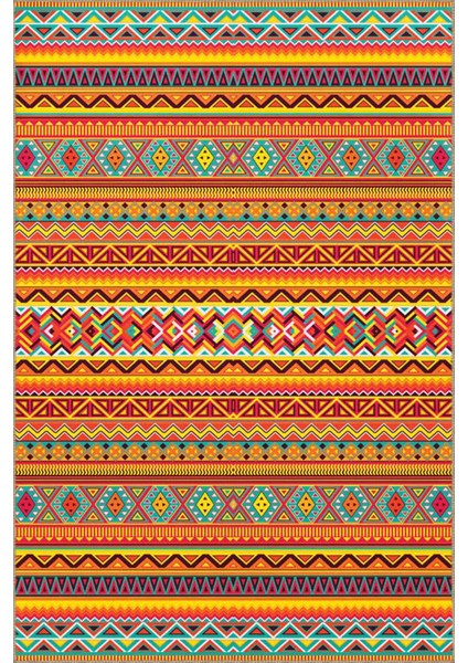 Turuncu Renkli Baklava Geometrik Modern Dekoratif Halı MIRAVIP302 fiyatları