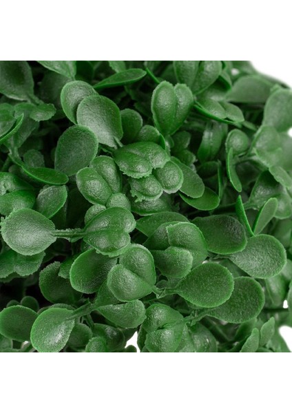 3'lü Set Mini Siyah Plastik Saksıda Yapay Yonca Ağacı