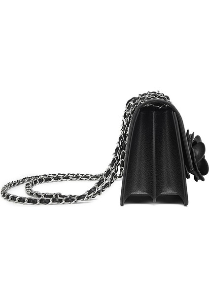 Kadınlar Için Tek Omuz Çapraz Askılı Çanta Avrupa ve Amerikan Retro Moda Küçük Kokulu Kamelya Zinciri ile Küçük Kare Çanta (Yurt Dışından) fiyatları