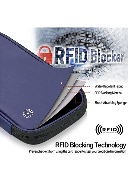 Seyahat Cüzdanı Aile Pasaport Tutucu Su Geçirmez Belge Kutusu Organizatör Aksesuarları Kapak Çanta Mavi (Yurt Dışından) fırsatları