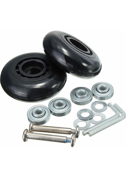 2 Takım Bagaj Bavul Yedek Tekerlekler Akslar Deluxe Onarım Aracı Od 68MM (Yurt Dışından)