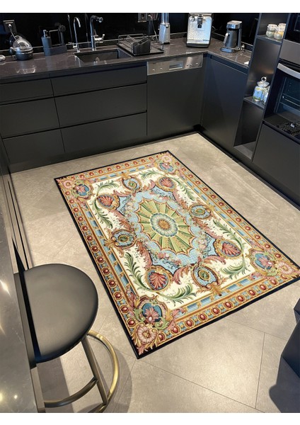 Etnik Desenli Renkli Geleneksel Dekoratif Halı MIRAVIP304