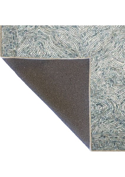 Yeşil Tonlarda Düğüm Desenli Dokuma Taban Halı MIRAVIP318 fırsatları