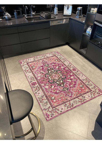 Geleneksel Kırmızı Geometrik Desenli Dokuma Taban Halı MIRAVIP337