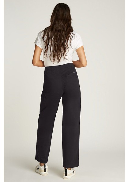 Kadın Brushed Casual Pantolon - Siyah