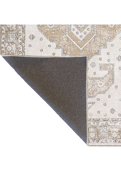 Krem Geometrik Desenli Dokuma Taban Halı MIRAVIP339 fırsatları
