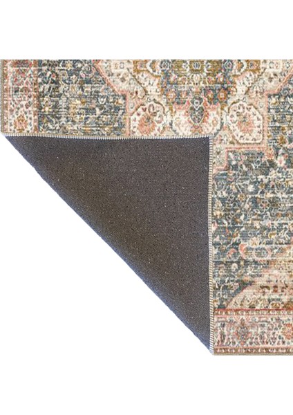 Turuncu Sarı Geleneksel Çiçekli Desenli Dokuma Taban Halı MIRAVIP381 fırsatları