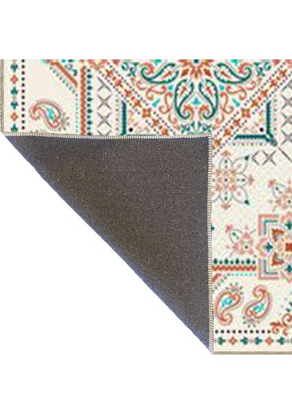 Geometrik Desenli Krem Tonlarında Dekoratif Halı MIRAVIP398 fırsatları