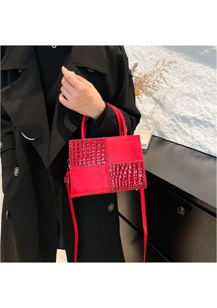 Kırmızı Moda Hepsi Bir Arada Kadın Omuz Çantası Crossbody Çanta (Yurt Dışından)